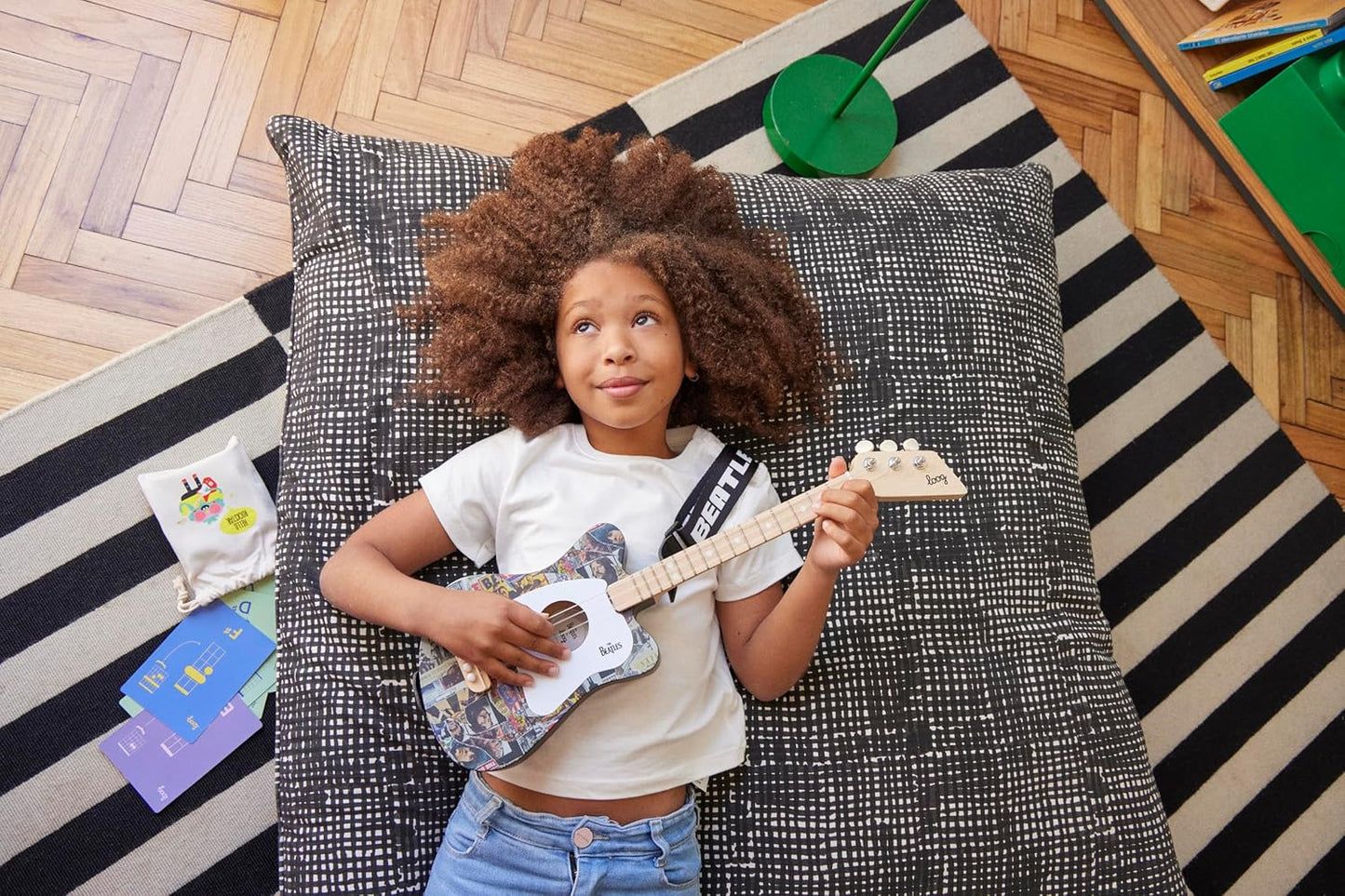 Beatles + Loog Mini Acoustic Guitar for Kids Toddler Children Ages 3+ (Anthology)