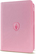 Premium Zip Card Binder, Fabmaker 9 Pocket Trading Card Binder, 360 Zipper Card Collection Album Folder, Side-Loading Card Holder for MTG, TCG, Sports Cards, Pink