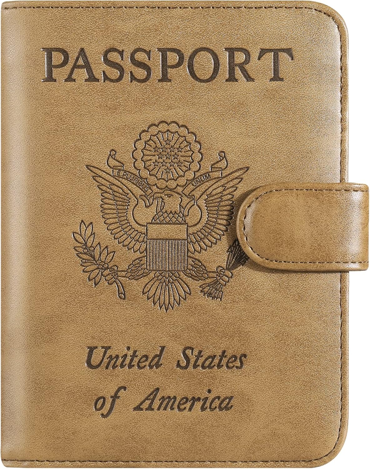 Passport Holder Cover Wallet RFID Blocking Leather Card Case Travel Accessories for Women Men (Brown)