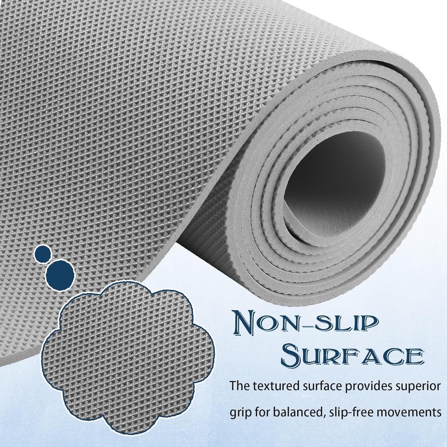 10 Pack Yoga Mats Bulk, 68'' x 24'' x 4mm Thick Yoga Mats for Kids and Adult Gym Mats Bundle Latex Free Exercise Mats with Non Slip Texture for Outdoor Yoga, Pilates or Workout