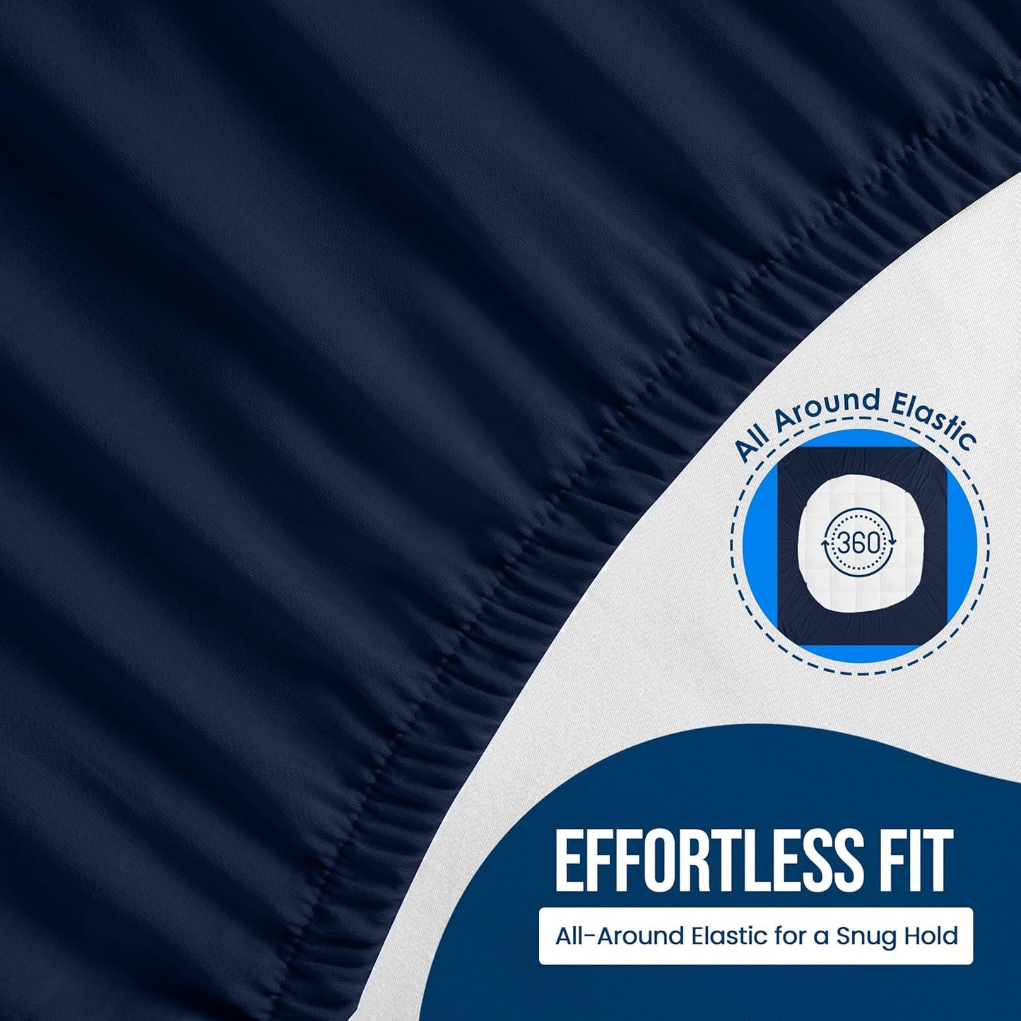 Utopia Bedding Waterproof Mattress Protector Twin XL Size, Premium Terry Mattress Cover 200 GSM, Breathable, Fitted Style with Stretchable Pockets (Navy)