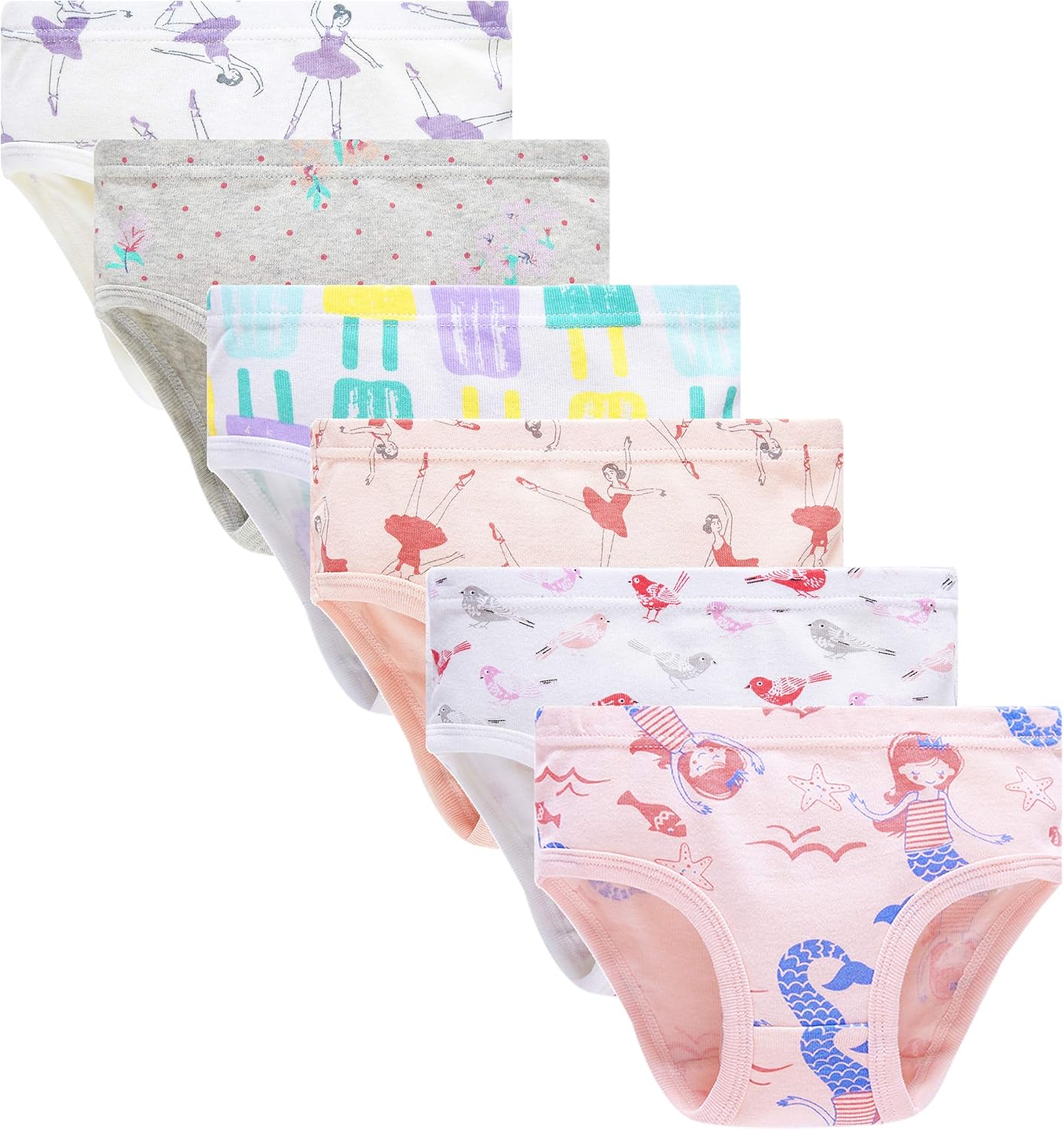 Barara King Little Girls' Soft Cotton Underwear Toddler Undies Kids panties