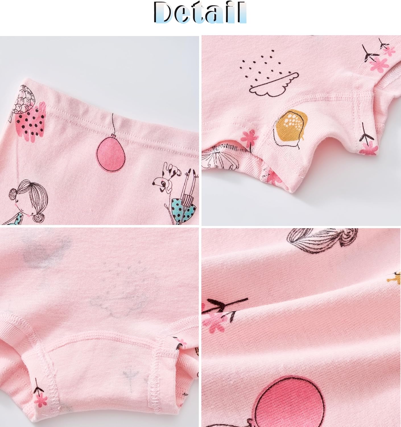 Sladatona Soft Girls Boyshort Panties Cotton Briefs Kids Underwear