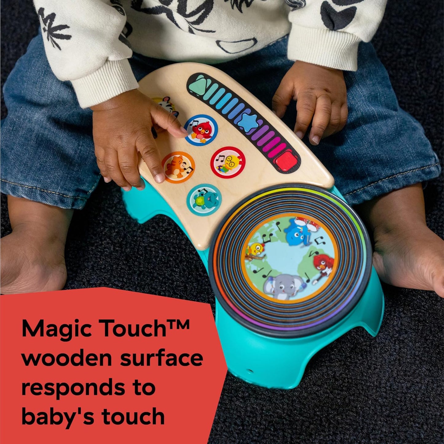 Baby Einstein + Hape DJ Discovery Musical Toy Turntable, Ages 6 Months and Up