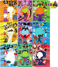 JOYIN 48 Pcs Halloween Make a Face Stickers, Halloween Party Favor for Kids, Art Craft Party Supplies, Classroom Activities Games Goodies, Sticker Sheets with Witch, Vampire Designs