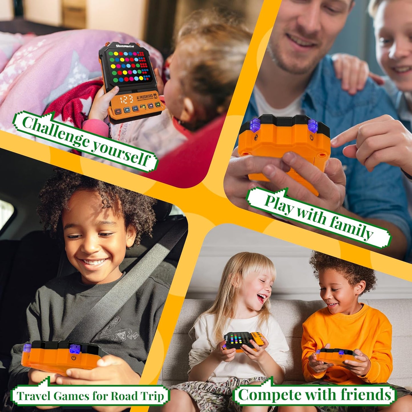 Super Decoder Game, 10000+ Colors Crack The Code-Breaking Puzzle Memory & Brain Teasers Games for Kids and Adult, Multiplayer Handheld Mastermind Travel Games, Birthday for Boys & Girls