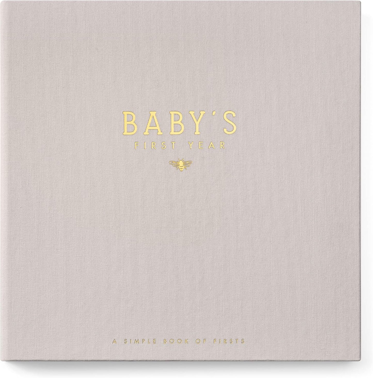 Lucy Darling Baby Memory Book – Honey Bee | Luxury Baby First Year Book & Photo Album | Gender Neutral Keepsake Journal for Milestones, Memories & Photos | Thoughtful Pregnancy Gift