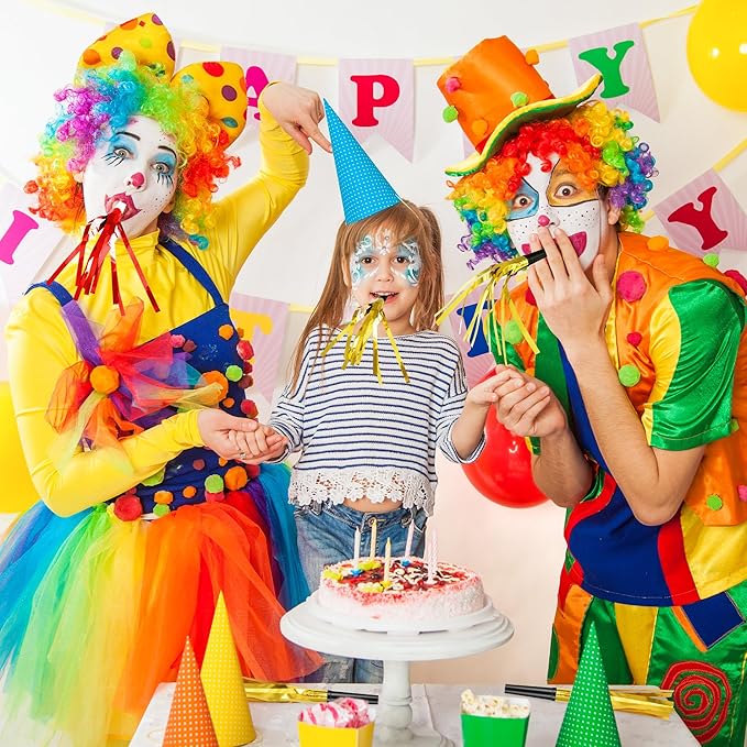 12 Pcs Glitter Noise Makers Metallic Fringed Party Blower for Adults Birthday Graduation New Years Party Favors Supplies (Gold)