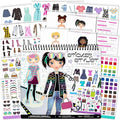 Fashion Angels Sticker Stylist 12544, Fashion Design Sticker by Number Activity Book, For Kids 6 and Up