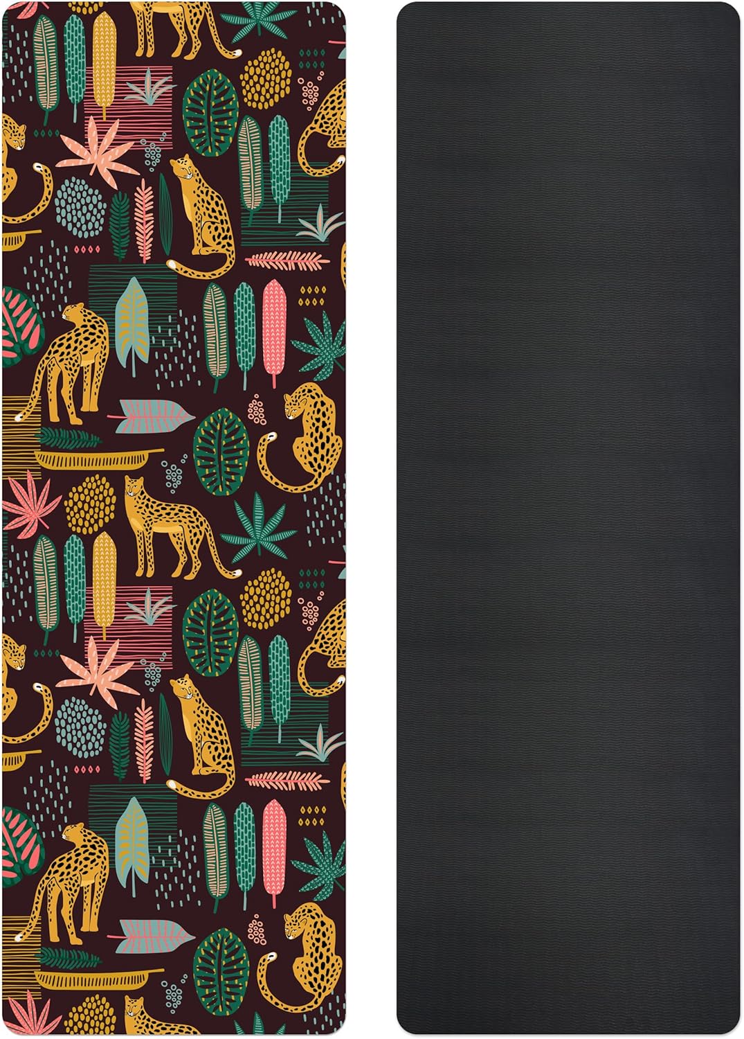 Non Slip Yoga Mat TPE Workout Mat for Men Women, Thick Workout Mat with Carrying Strap, Fitness Mats for Exercise, Yoga, Fitness, Pilates, Floor Workouts (72" x 24" x 6mm)