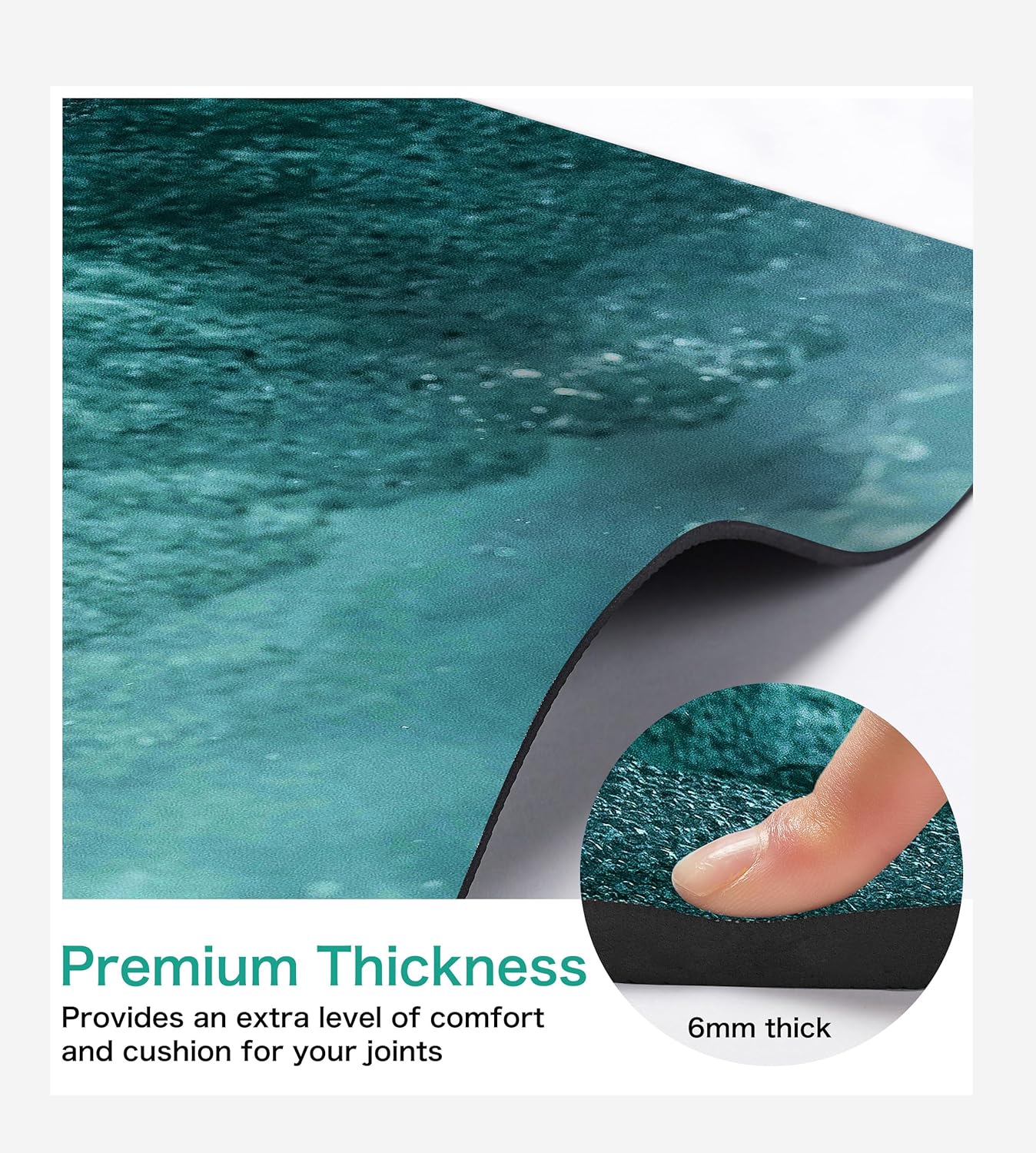 Non Slip Yoga Mat TPE Workout Mat for Men Women, Thick Workout Mat with Carrying Strap, Fitness Mats for Exercise, Yoga, Fitness, Pilates, Floor Workouts (72" x 24" x 6mm)