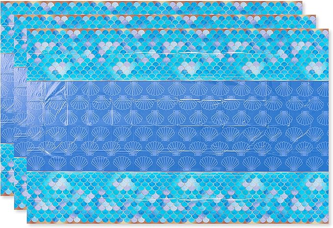 American Greetings Mermaid Party Supplies, Plastic Table Covers (3-Count)