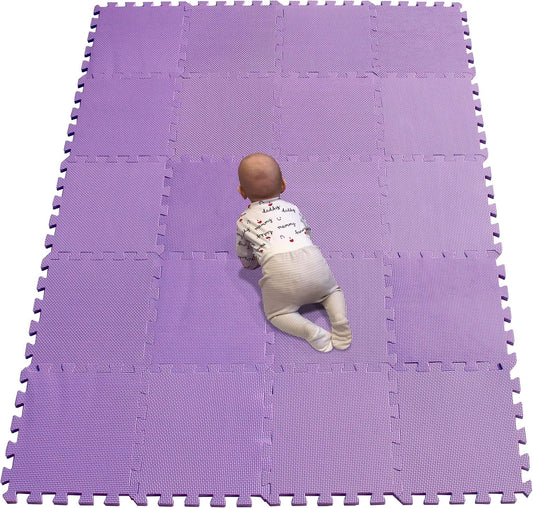 YIMINYUER® 20 Tiles (30cm×30cm×1cm Each Tile) Baby Soft Puzzle Play Mats, Kids Thick EVA Foam Floor, Toddlers & Children's Soft Interlocking Mat R11G301020