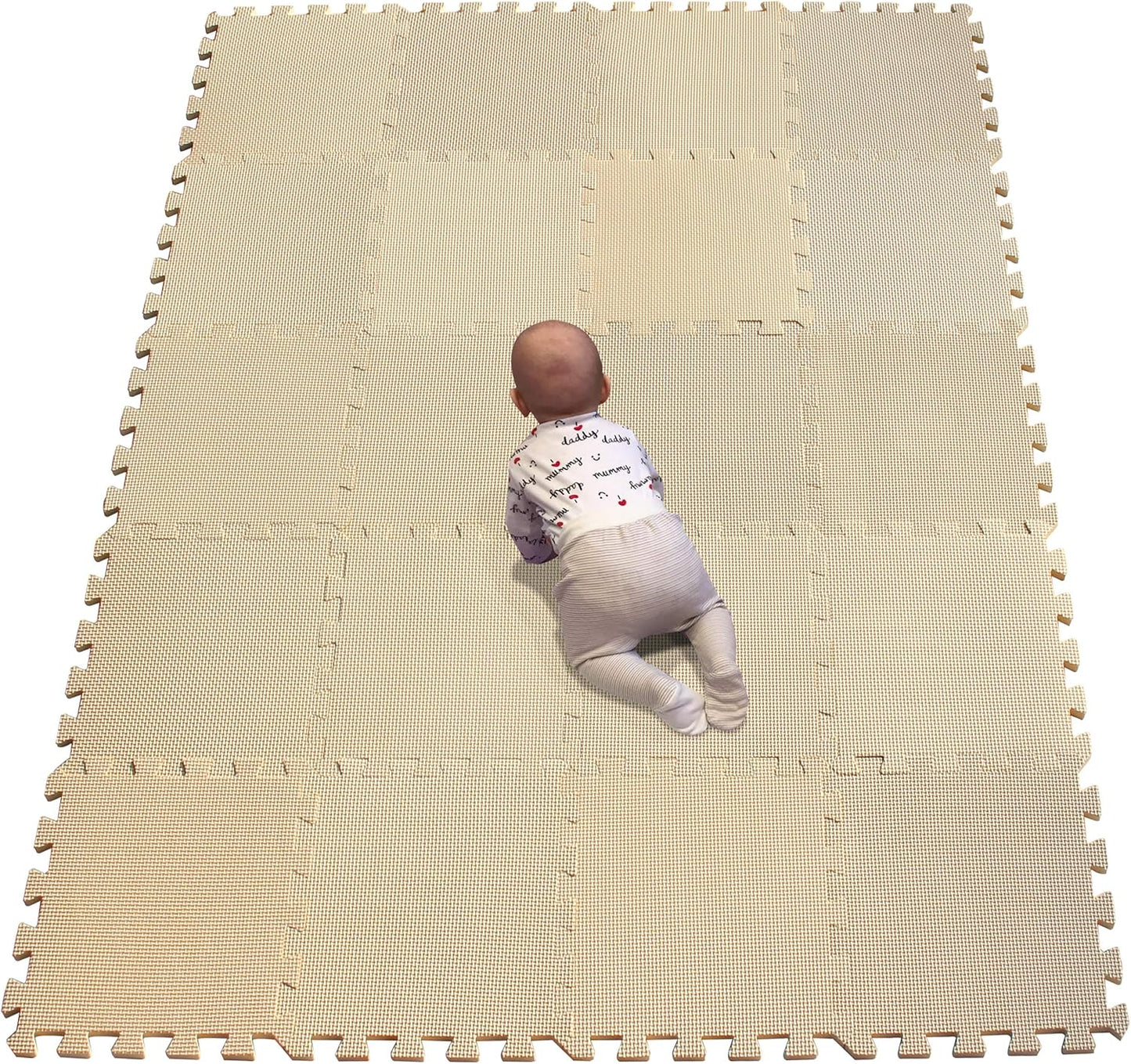 YIMINYUER Baby Playmat, 20 Pcs Soft EVA Foam Jigsaw Puzzle Exercise Yoga Mat, Non-Toxic Portable Playroom Flooring for Crawling, Floor Protection, Unisex, R10-G301020