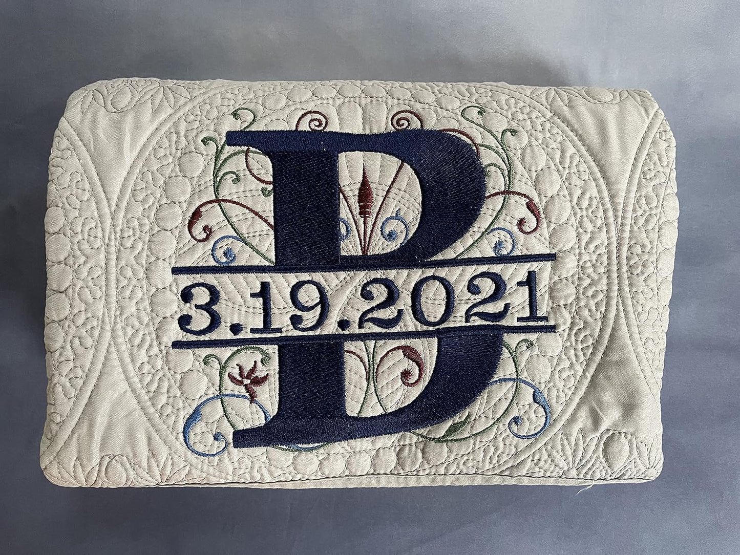 Personalized Baby Blanket Baby Quilt Monogrammed Blankets for Boys and Girls Embroidered Baby Gifts (Elephant & Balloons) Crib